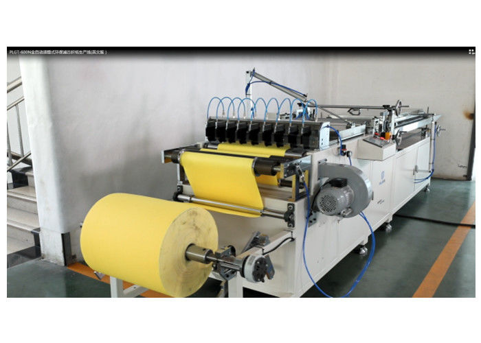 papel de filtro rotatorio de 600m m que plisa la máquina Full Auto pre que calienta